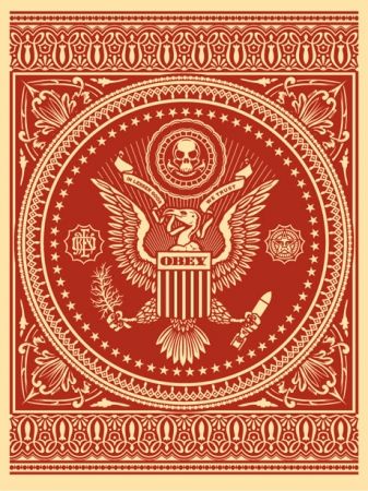 Sérigraphie Fairey - Presidential Seal Red 