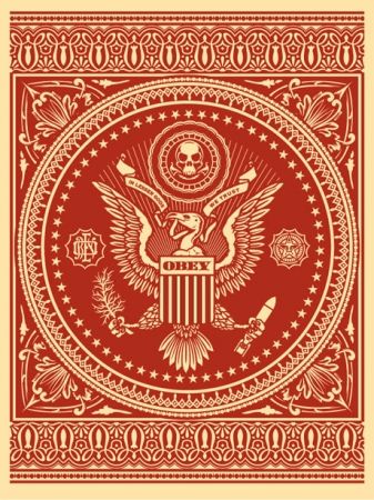 Sérigraphie Fairey - Presidential Seal Red 