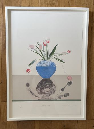 Lithographie Hockney -  Pretty Tulips 