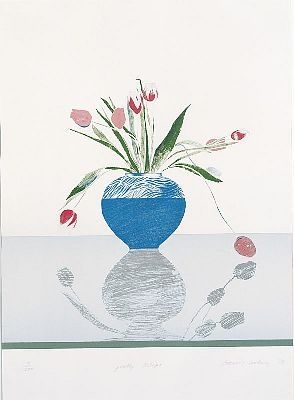 Lithographie Hockney - Pretty Tulips