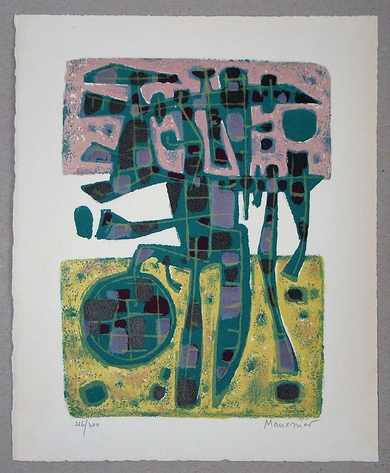 Lithographie Manessier - Printemps Nordique II. - 1956