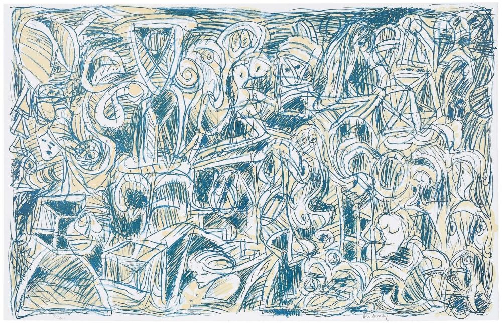 Lithographie Alechinsky - Probleme demographique