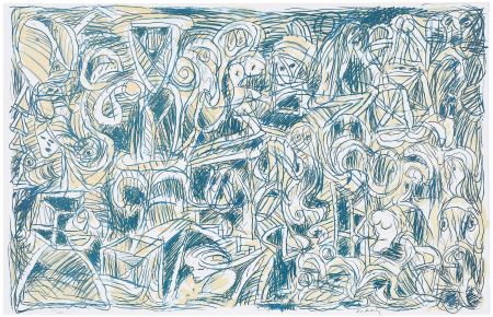 Lithographie Alechinsky - Probleme demographique