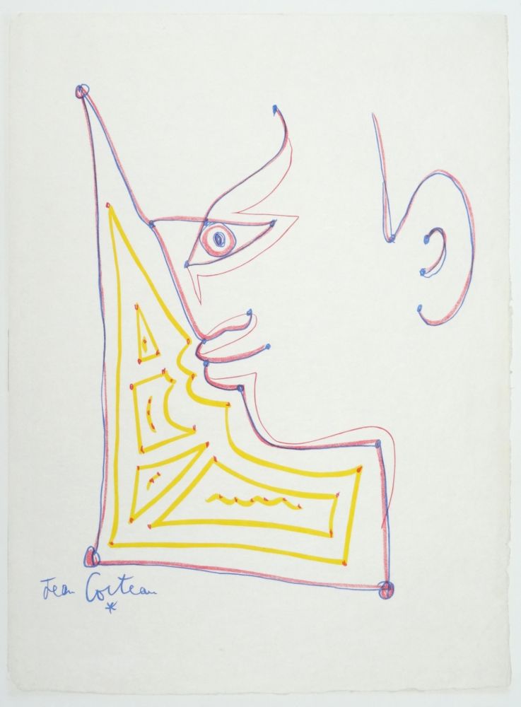 Lithographie Cocteau - Profil