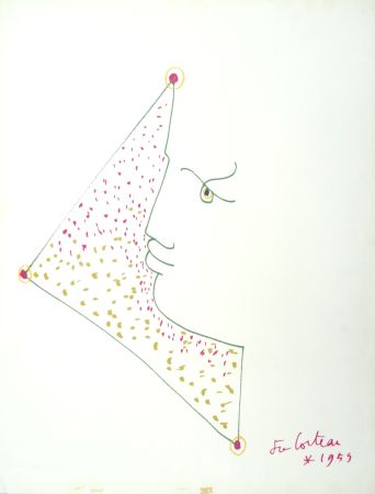 Lithographie Cocteau - Profil