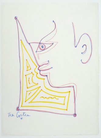 Lithographie Cocteau - Profil