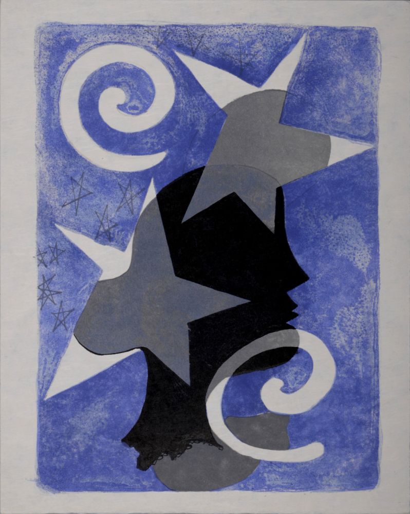 Lithographie Braque - Profil, 1963 - Scarce!