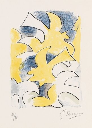 Lithographie Braque - Profil (Profile) from Lettera amorosa
