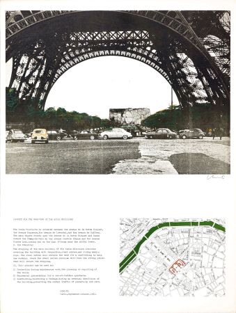 Lithographie Christo - Project Ecole Militaire, Paris
