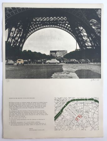 Lithographie Christo - Projet pour l’emballage de l’Ecole militaire