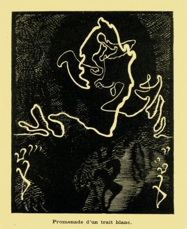 Gravure Sur Bois Kupka - Promenade d'un trait blanc