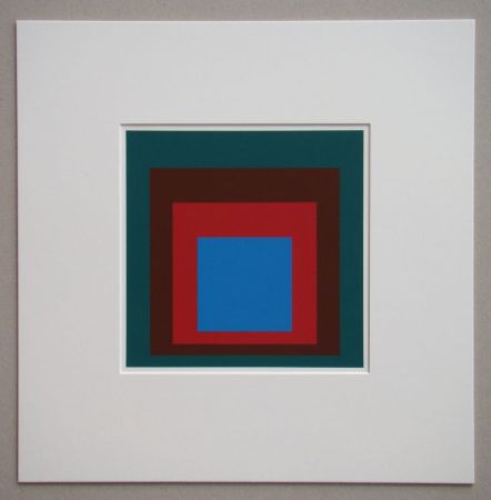 Sérigraphie Albers - Protected Blue