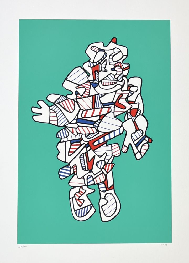 Sérigraphie Dubuffet - Protestator, from Présences fugaces series