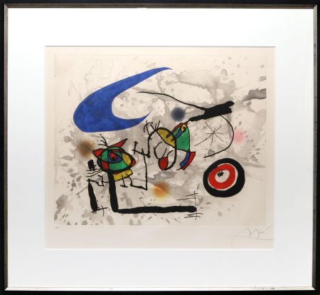 Aquatinte Miró - Pygmées Sous la Lune