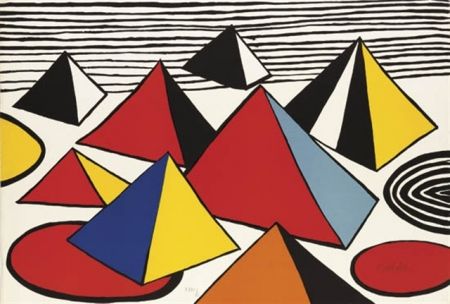 Lithographie Calder - Pyramides