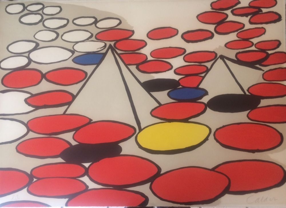 Lithographie Calder - Pyramides