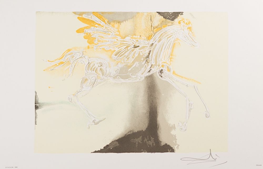 Lithographie Dali - Pégase (Pegasus)