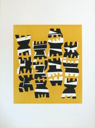 Lithographie Capogrossi - Quarzo n°8