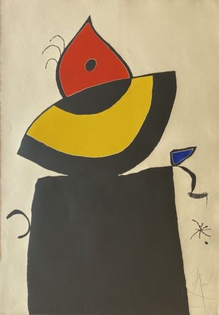 Eau-Forte Et Aquatinte Miró - Quatre Colors Aparien El Mon V