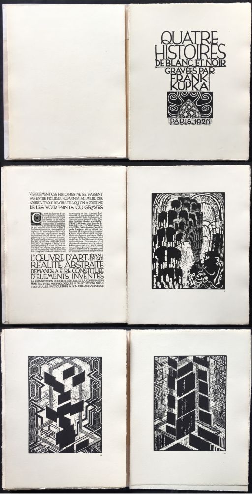 Livre Illustré Kupka - Quatre histoires de blanc et de noir (1926).