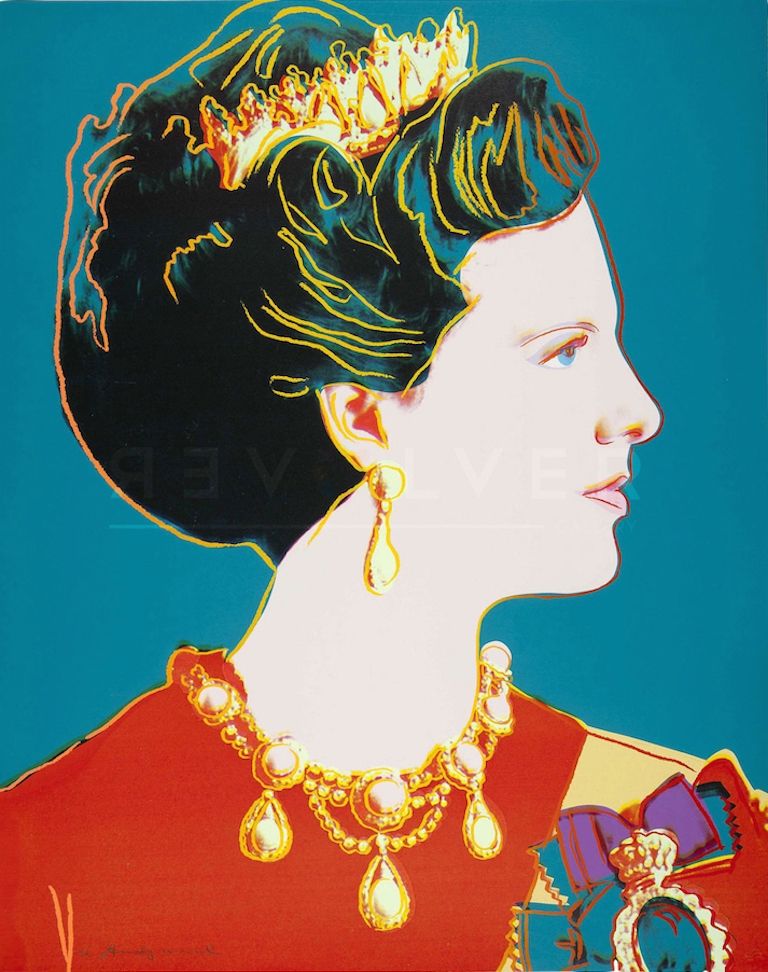 Sérigraphie Warhol - Queen Margrethe II of Denmark (FS II.343)