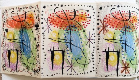 Livre Illustré Miró - R. Cazelles. LA RAME ET LA ROUE. Lithographie de Joan Miro signée et numérotée (1960)