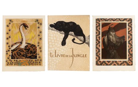 Livre Illustré Jouve - R. Kipling. LE LIVRE DE LA JUNGLE. Suivi du Second Livre de la Jungle (L'exemplaire numéro 1 assemblé en 1918).