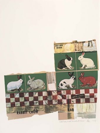 Sérigraphie Rauschenberg - Rabbit Chow, from Chow Bags