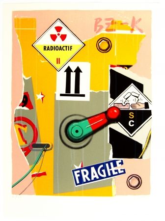 Lithographie Klasen - Radioactif fragile