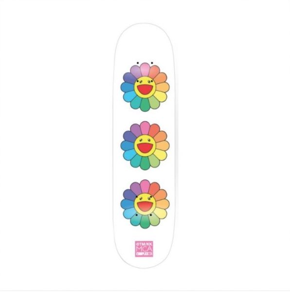 Aucune Technique Murakami - Rainbow Flower Skate Deck