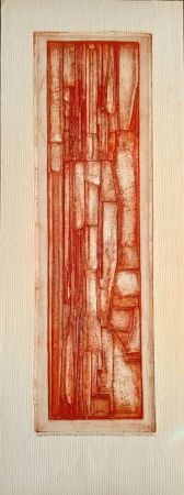 Relief Courtin - Rare Abstract Composition, 1950s, Relief Etching in colour