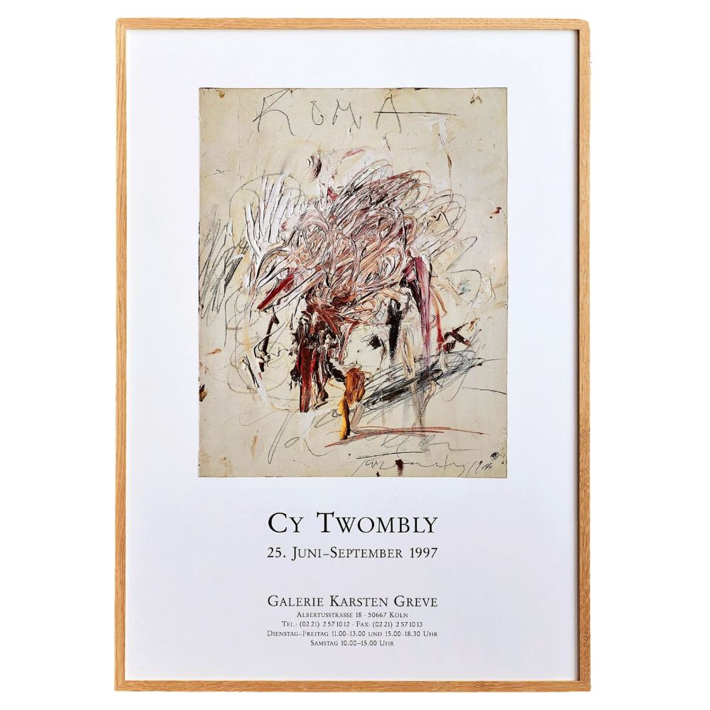 Affiche Twombly - Rare Affiche, 1997 - Galerie Karsten Greve, Rare Vintage exhibition poster