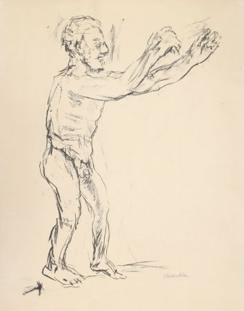 Lithographie Kokoschka - Reaching Man