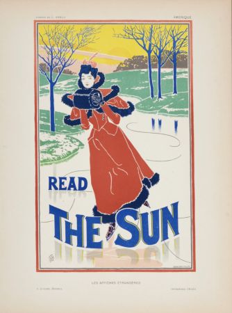Lithographie Rhead - Read the Sun,1897