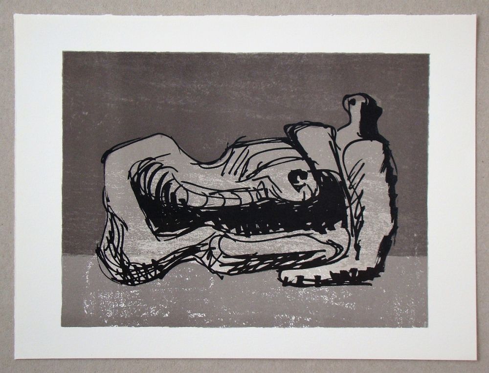 Lithographie Moore - Reclining figure