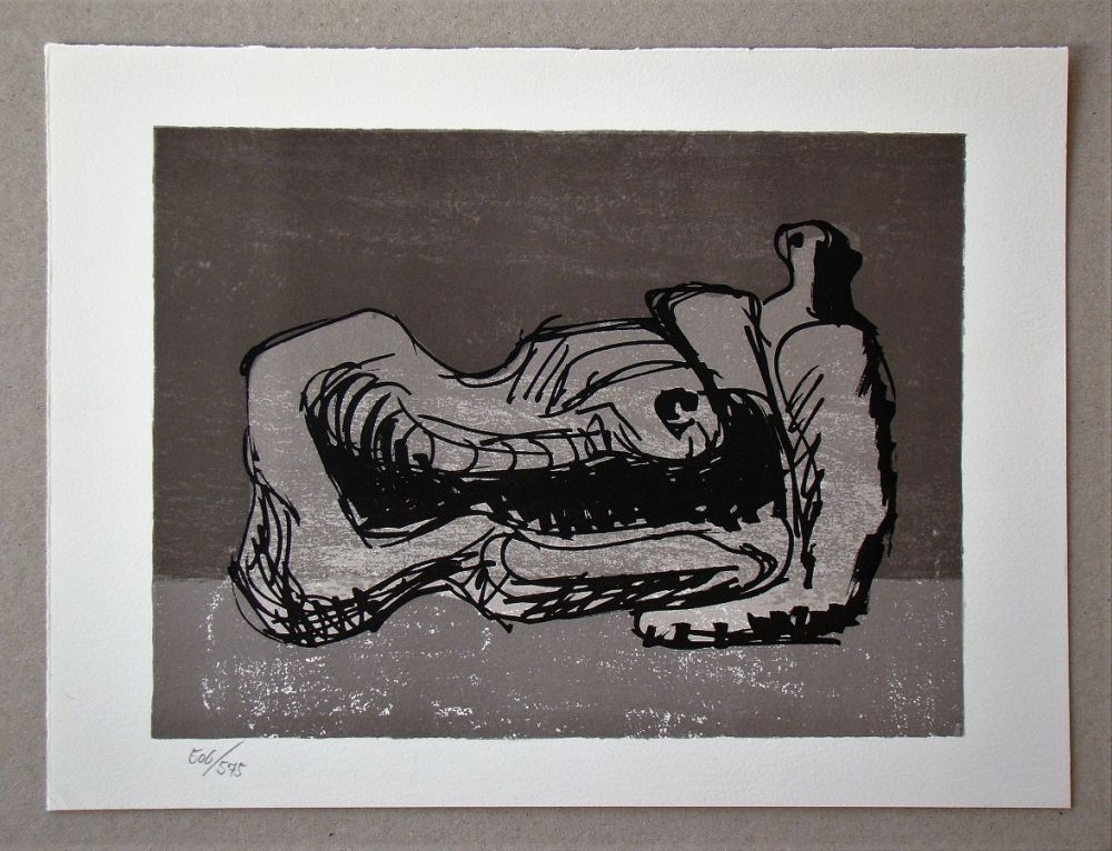 Lithographie Moore - Reclining figure