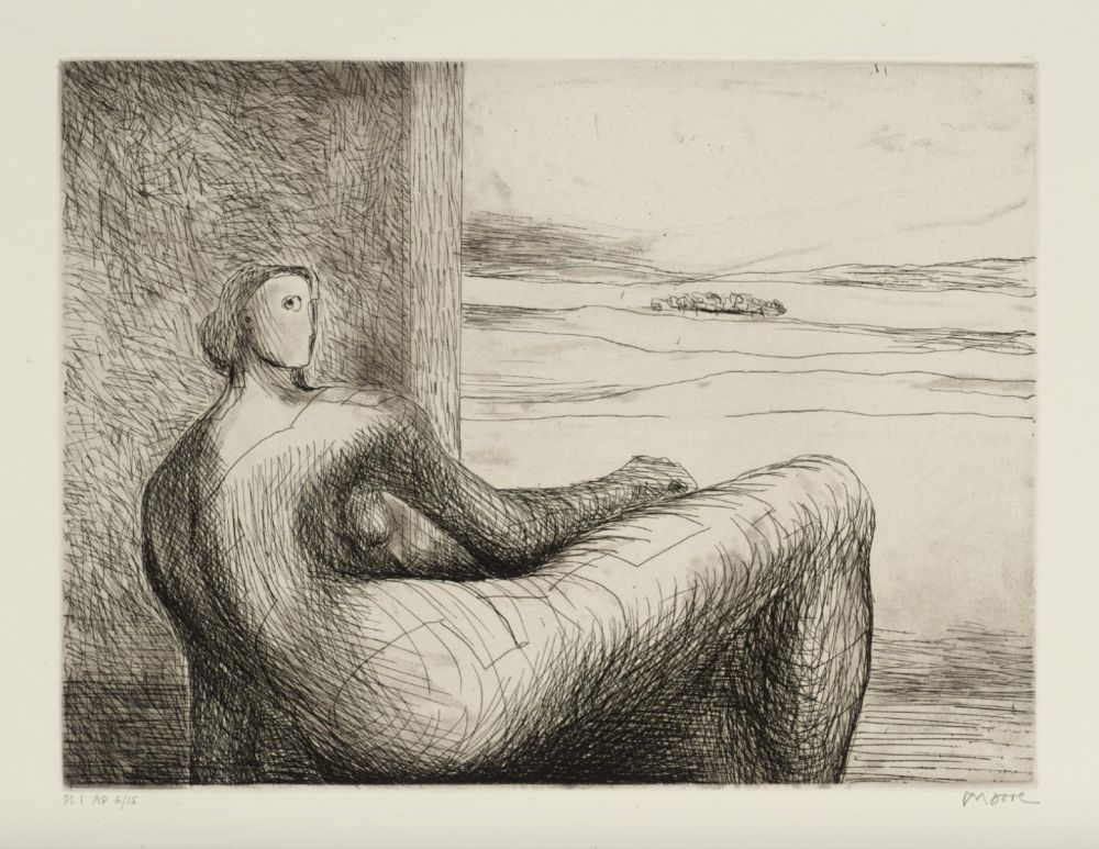 Eau-Forte Et Aquatinte Moore - Reclining Figure