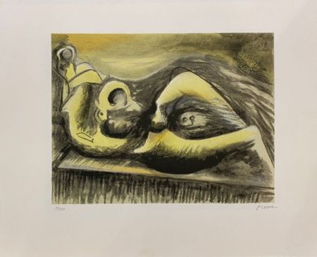 Lithographie Moore - Reclining Figure Idea for Metal Sculpture 