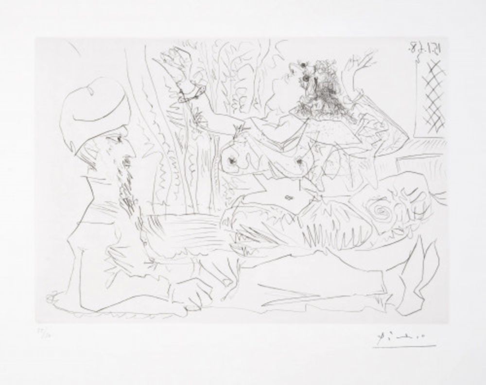 Multiple Picasso - Reclining Man in Turban and Belly Dancer
