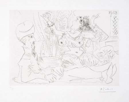 Multiple Picasso - Reclining Man in Turban and Belly Dancer