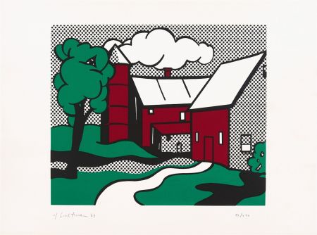 Sérigraphie Lichtenstein - Red Barn