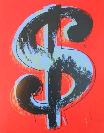 Sérigraphie Warhol - Red Dollar