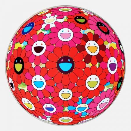 Multiple Murakami - Red Flower Ball (3-D