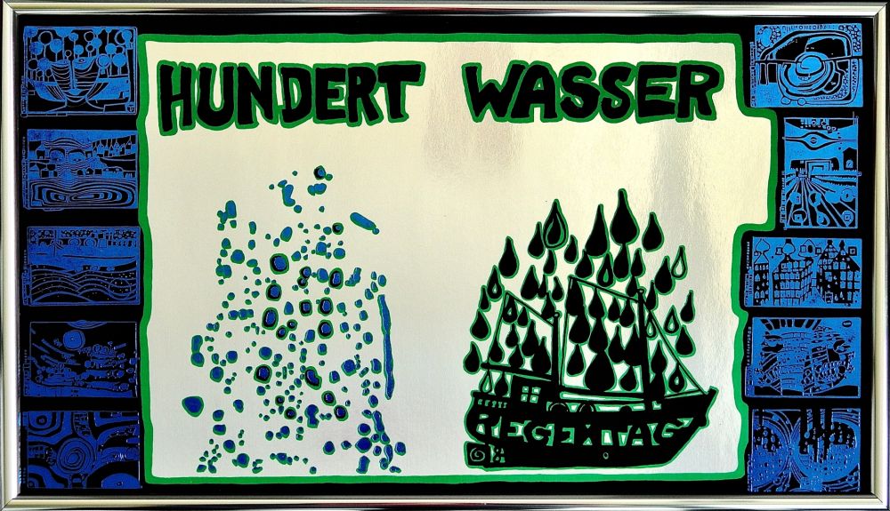 Sérigraphie Hundertwasser - Regentag
