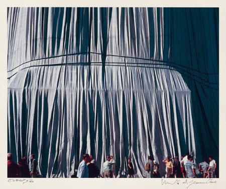 Photographie Christo - Reichstag Mappe II, Faltenwurf