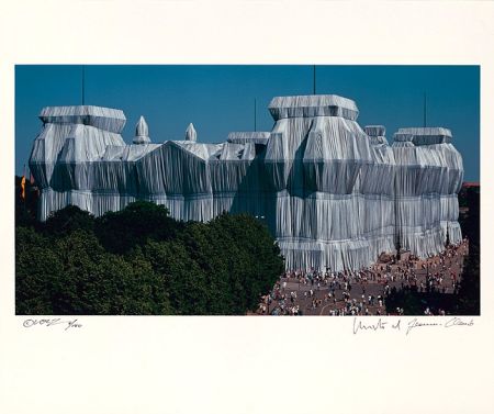 Lithographie Christo - Reichstag Mappe II, Südfassade