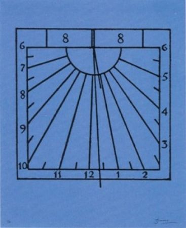 Lithographie Brossa - Rellotge de sol