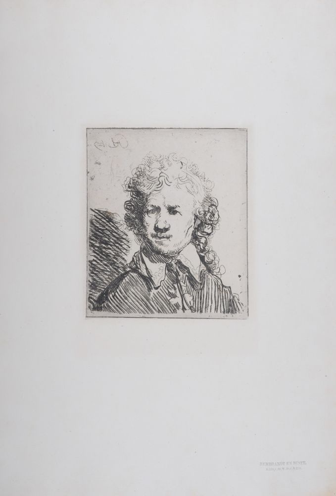 Héliogravure Rembrandt - Rembrandt en buste