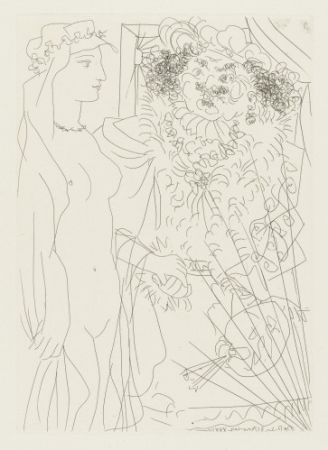 Gravure Picasso - Rembrandt et Femme
