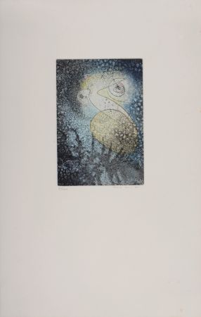 Gravure Ernst - Rencontre en forêt, 1965 - Hand-signed